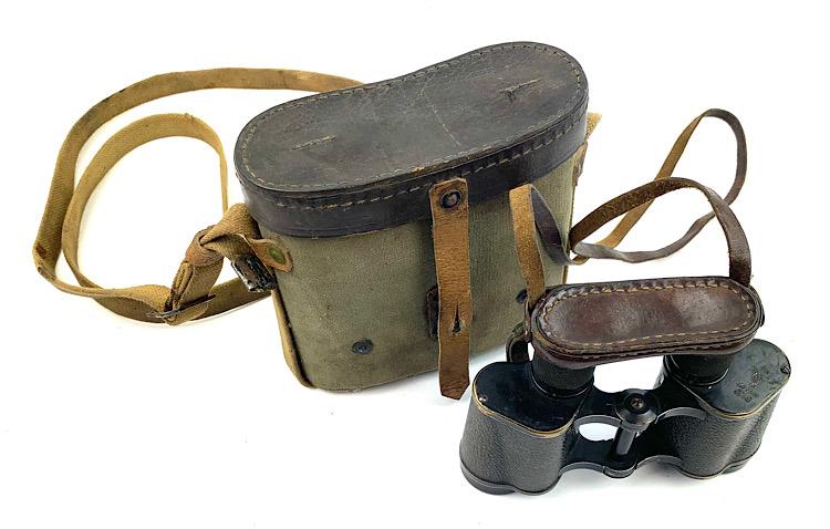 Soviet WW2 6x30 Binoculars in Pouch