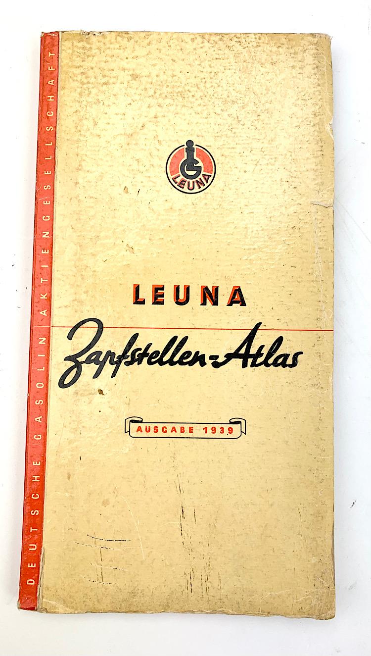 Leuna Zapfstellen Atlas 1938 (Gasstation Road Map)