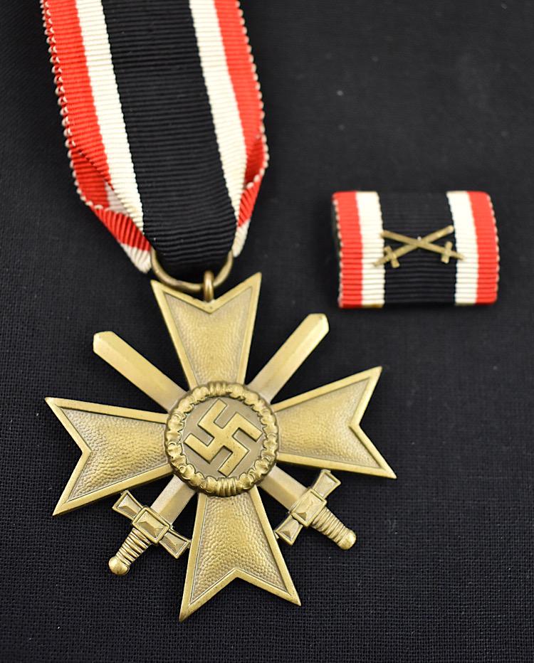 War Merrits Cross with Swords and Ribbon Bar