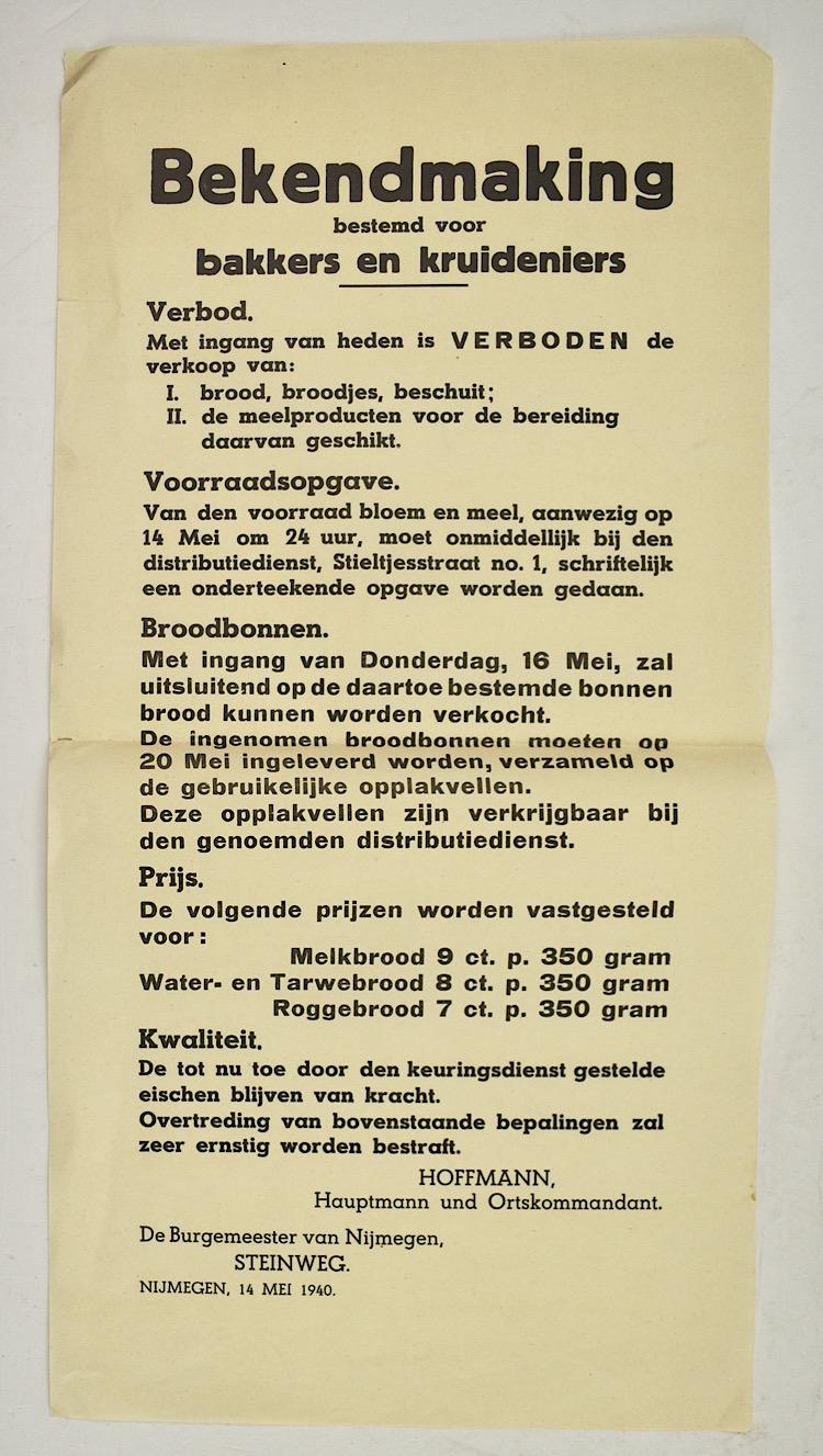 Wehrmacht Announcement Poster Nijmegen