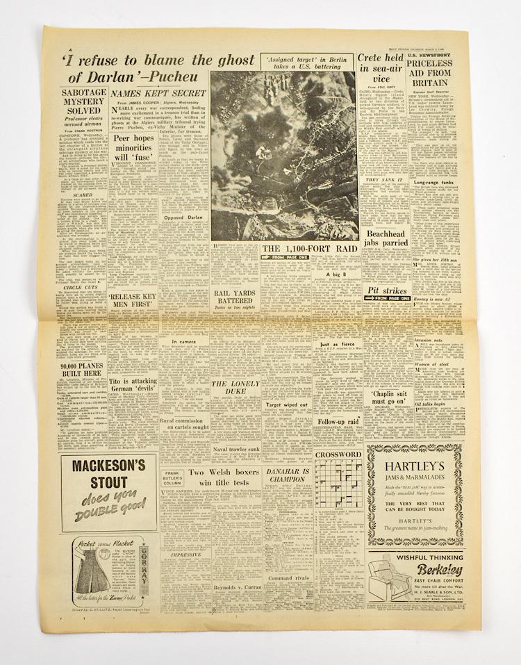 IMCS Militaria British WW2 Daily Express Newspaper