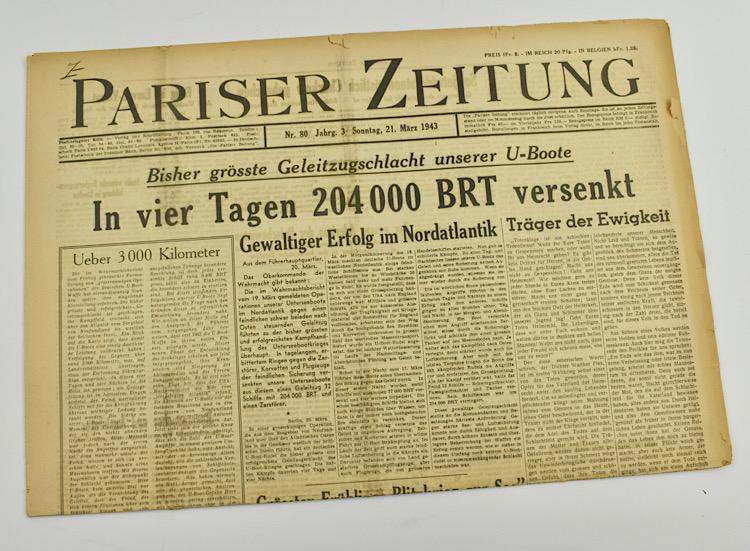 Pariser Zeitung Wehrmacht Newspaper in France