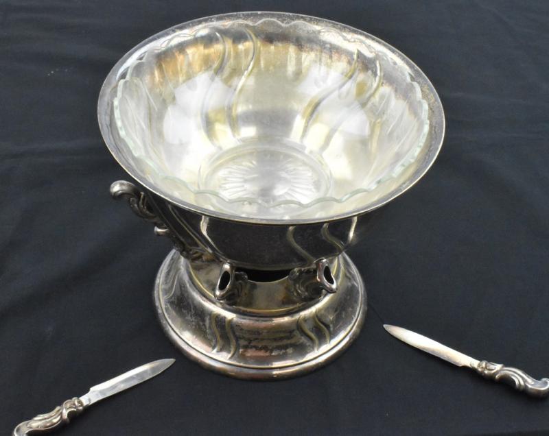 IMCS Militaria Silver Plated & Engraved Fruit Bowl Seeflieger Horst