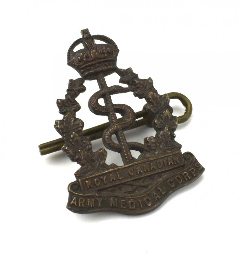 Canadian metal Shoulder board Insignia RCAMC