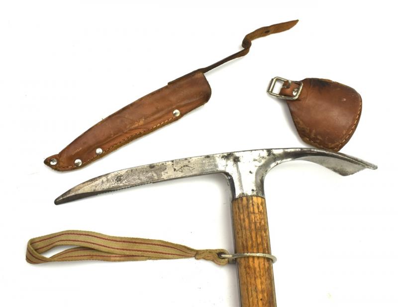 Gebirgsjäger Ice Axe with leather cover