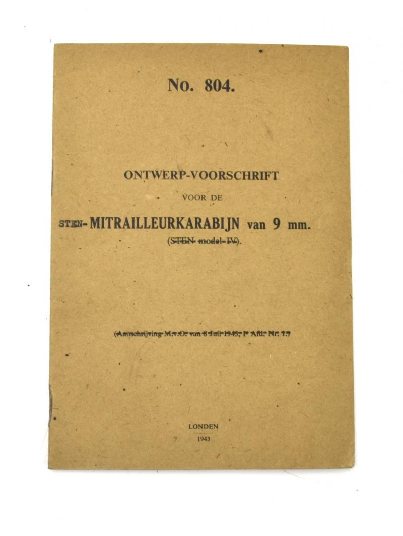 British WW2 Stengun Instructions Booklet in Dutch