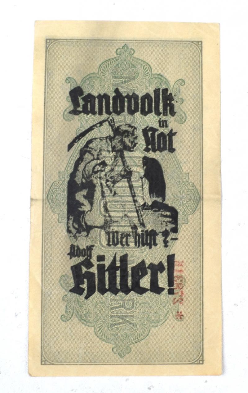 Third Reich Hate Banknote (Nazi Propaganda)