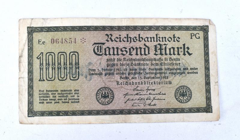 Third Reich Reichsmark Bank Note with anti Jew print