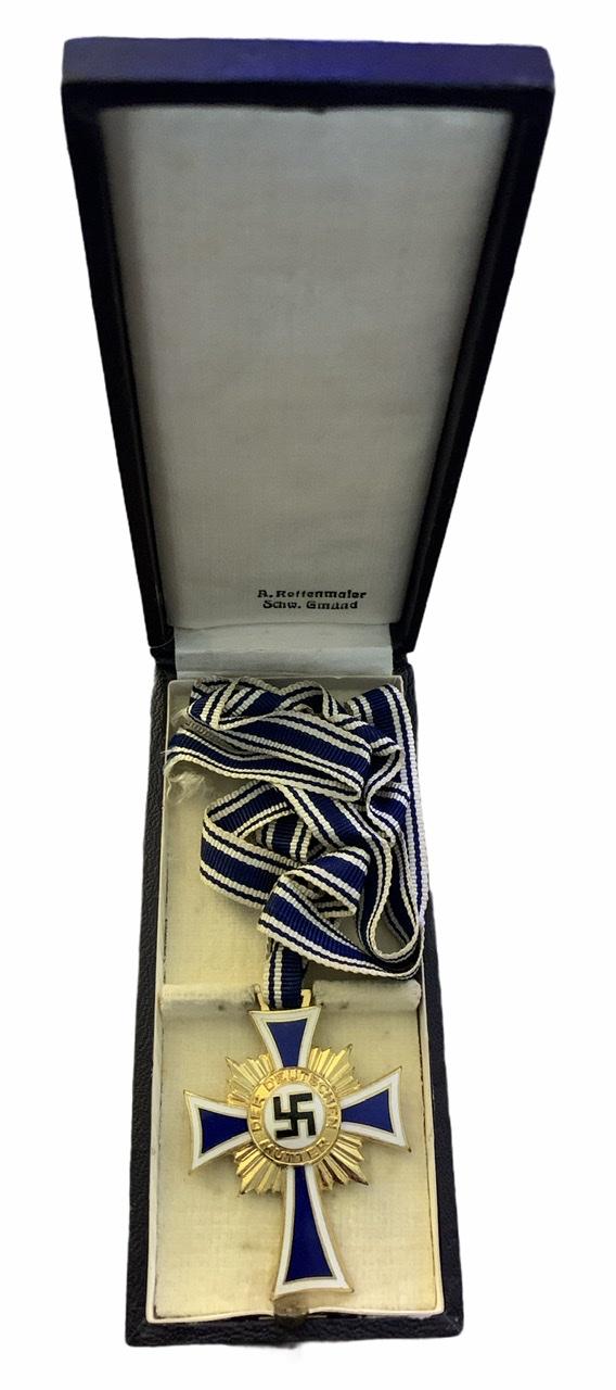 Mother Cross in Gold in Case