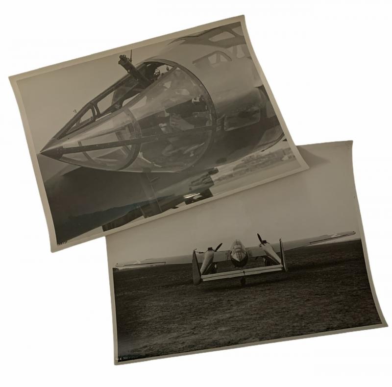 2 Photographs with a Dutch Fokker G1 Fighter Plane