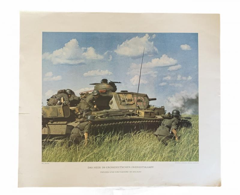 Very nice Panzer 4 and Grenadiere Poster
