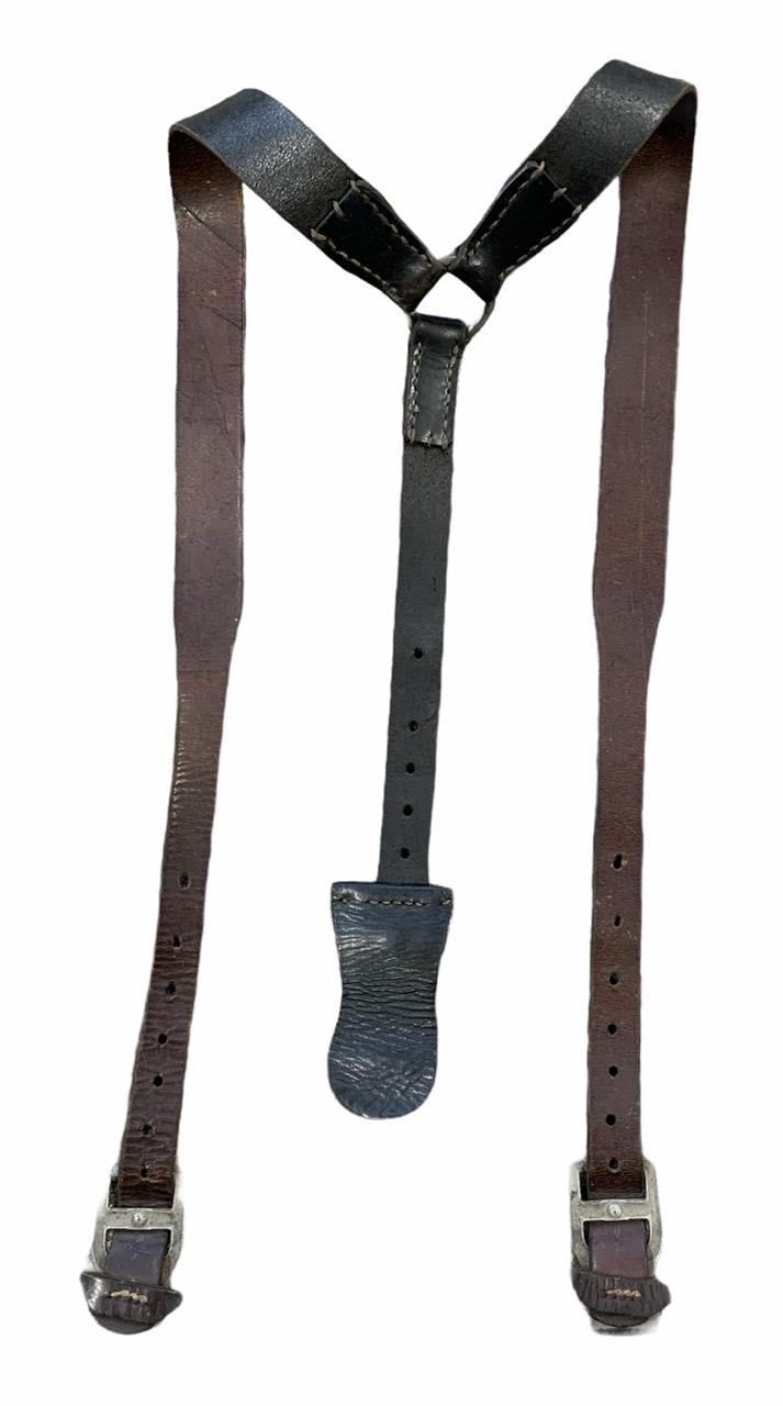 Luftwaffe Black leather Y-straps