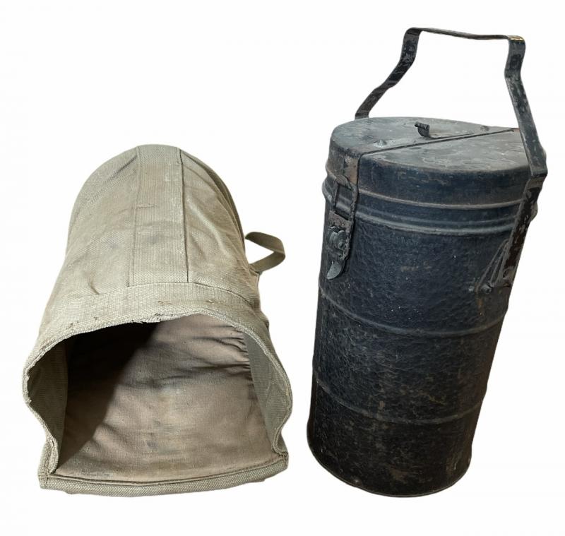 British WW2 Big food Thermos Flask/Container in Carrying Frame