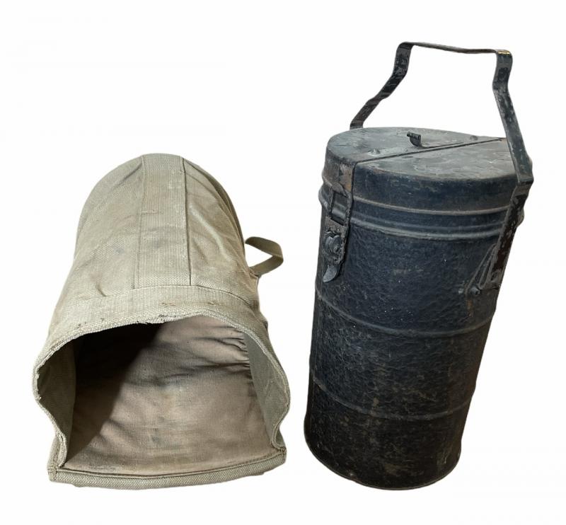 British WW2 Big food Thermos Flask/Container in Carrying Frame