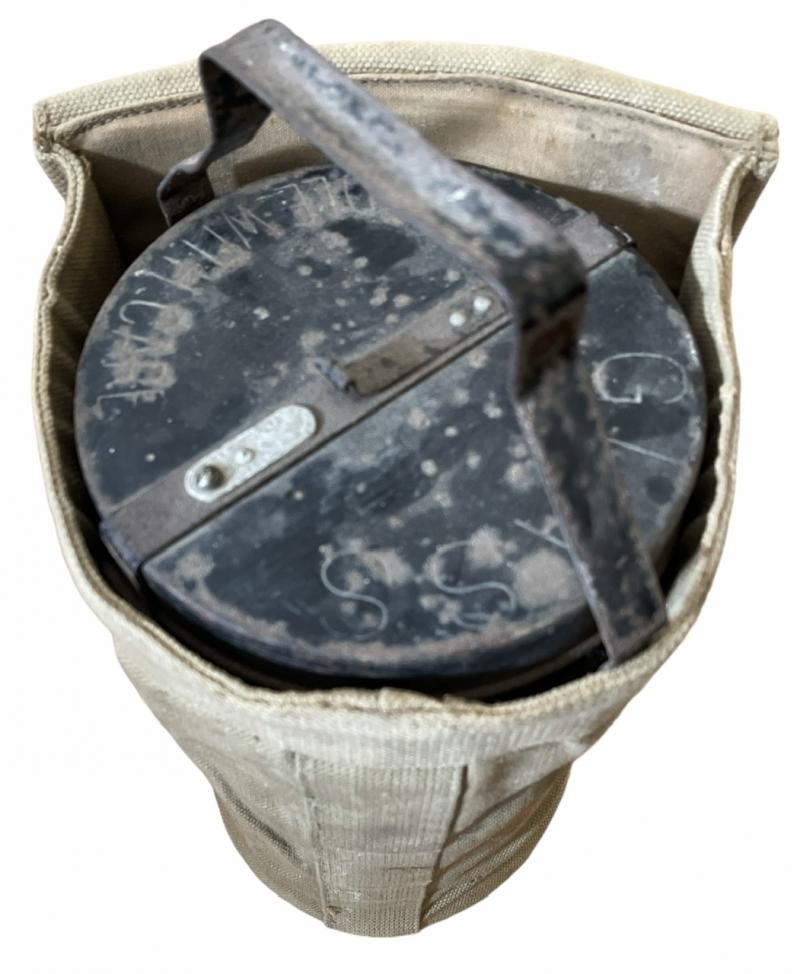 British WW2 Big food Thermos Flask/Container in Carrying Frame