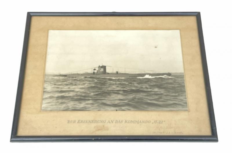 Framed Photograph Kriegsmarine U Boot U21