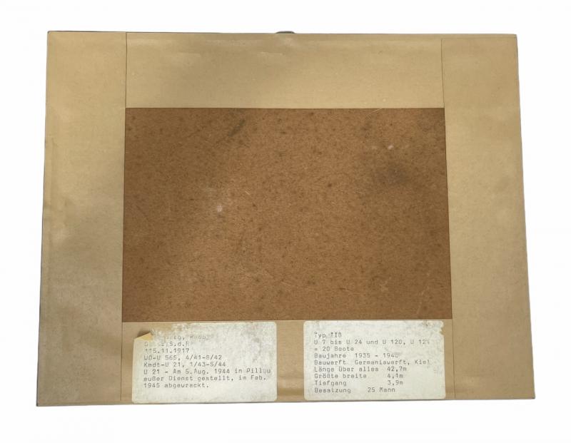 Framed Photograph Kriegsmarine U Boot U21