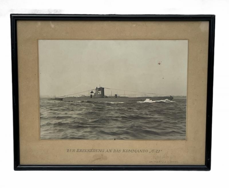 Framed Photograph Kriegsmarine U Boot U21
