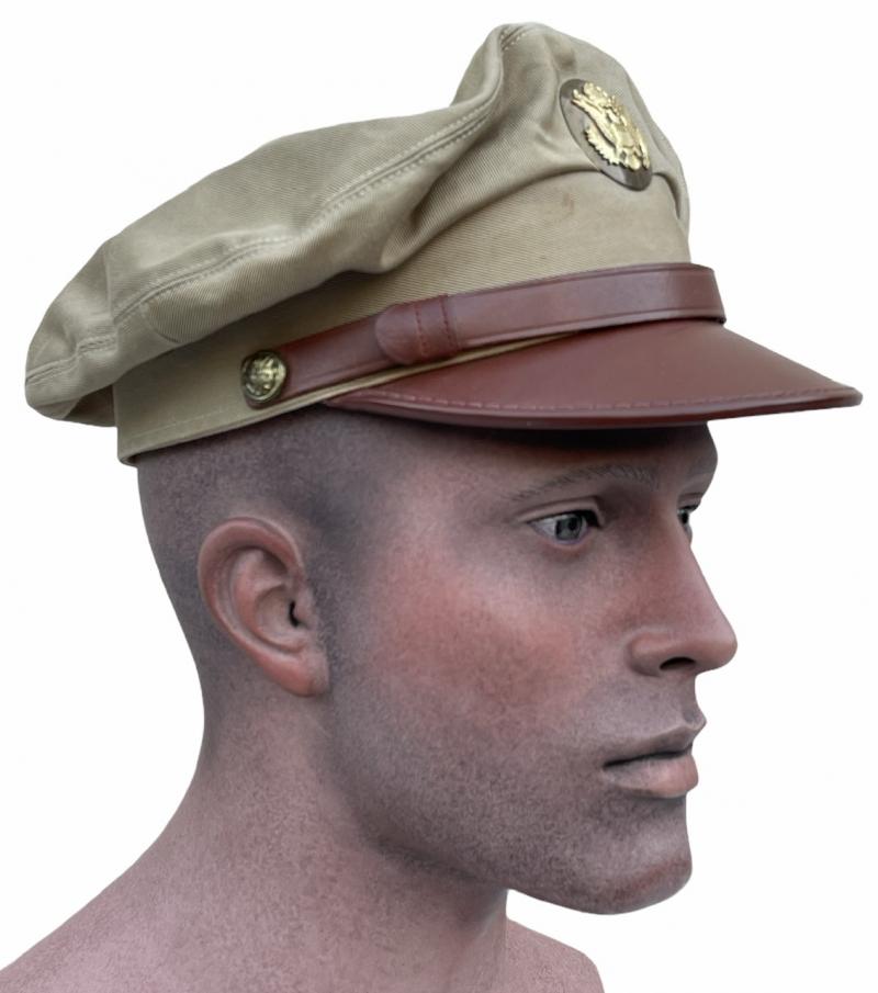 US WW2 Summer Enlisted/NCO Visor Cap