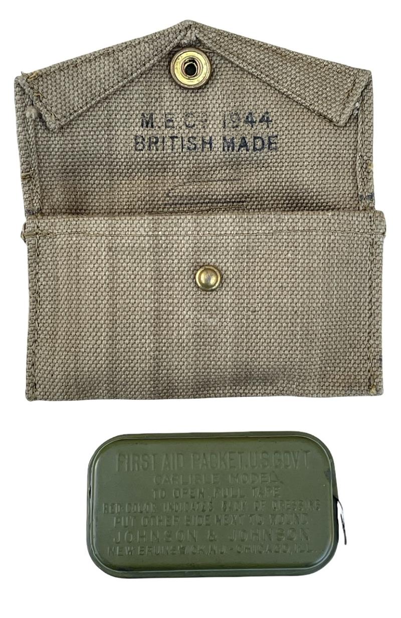 US WW2 British made First Aid Kit Pouch with Kit
