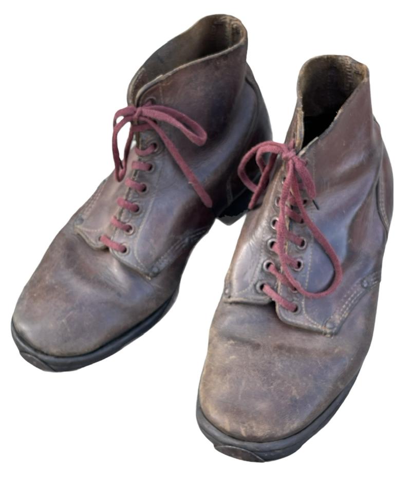 Soviet WW2 leather Low Boots USA (lentlease made)
