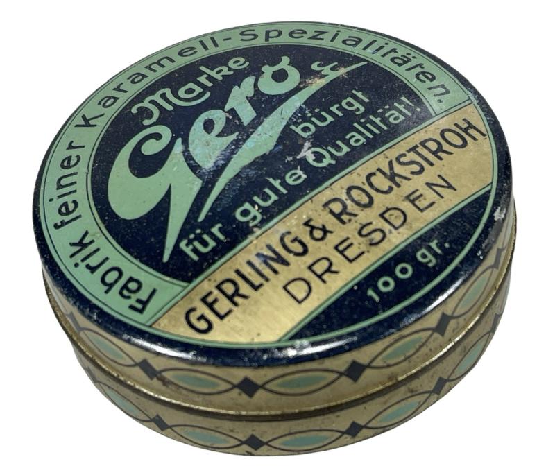 Third Reich era metal Bonbon can