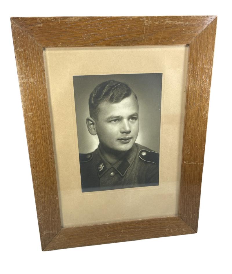WaffenSS Portrait Photo in original Frame