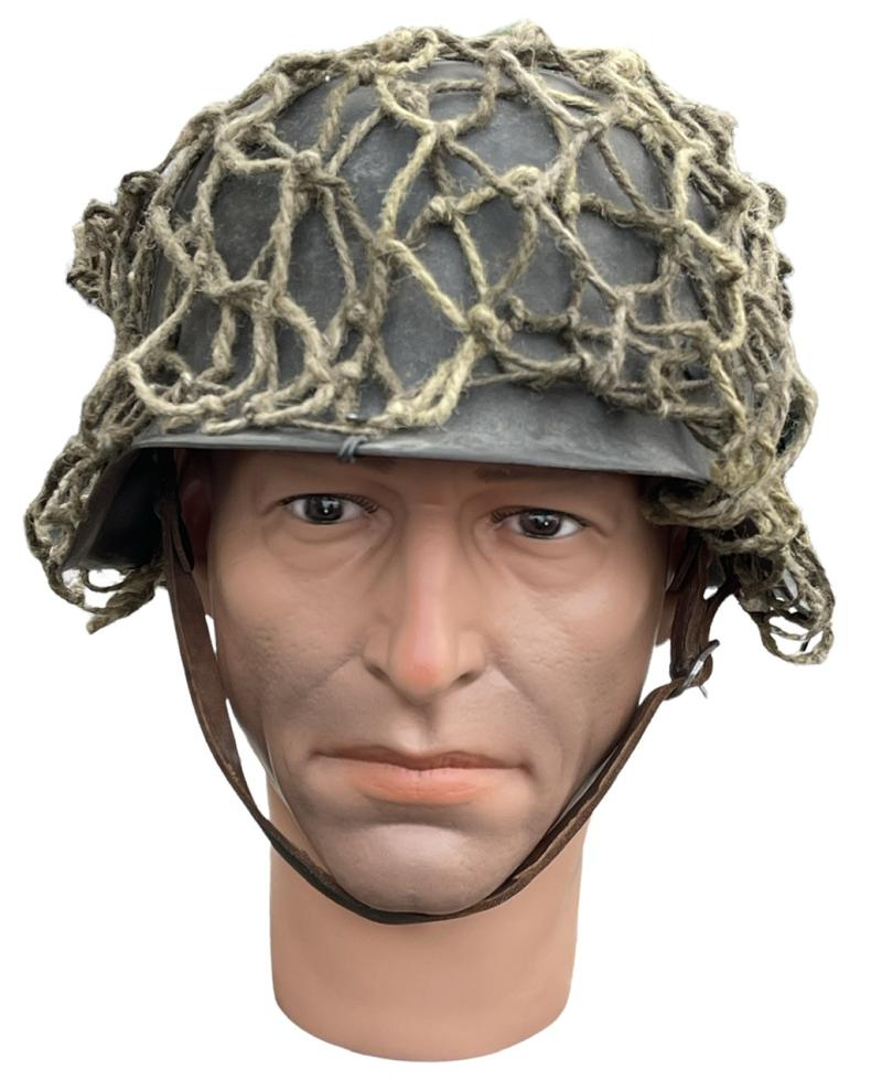 Wehrmacht M42 ND Helmet with Tarnnetz (camo net)