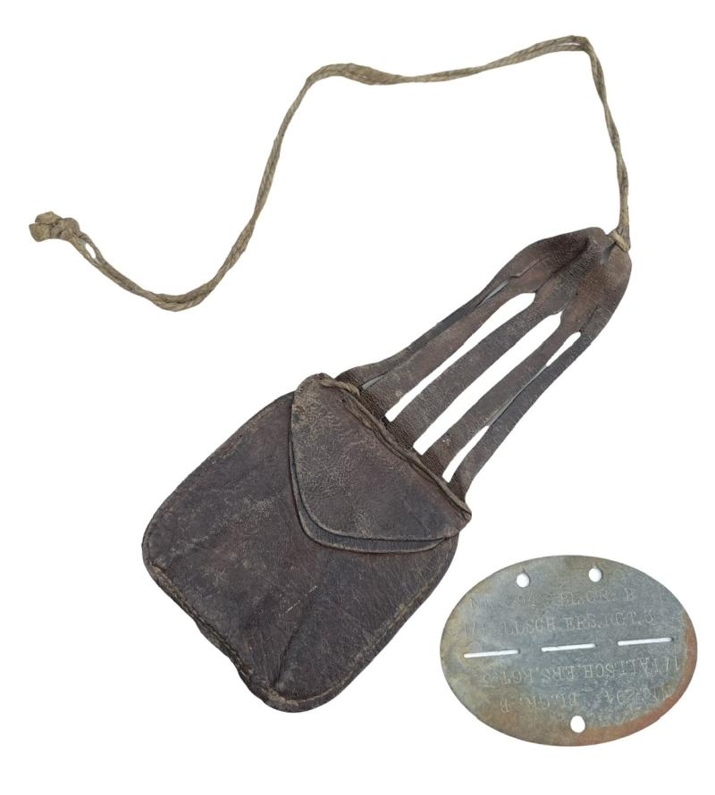 IMCS Militaria | Fallschirmjäger E-Marke (Dog-Tag) in pouch