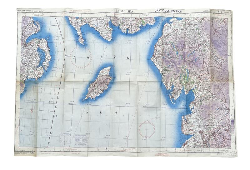 British WW2 Airial Flight Map (Irish Sea)