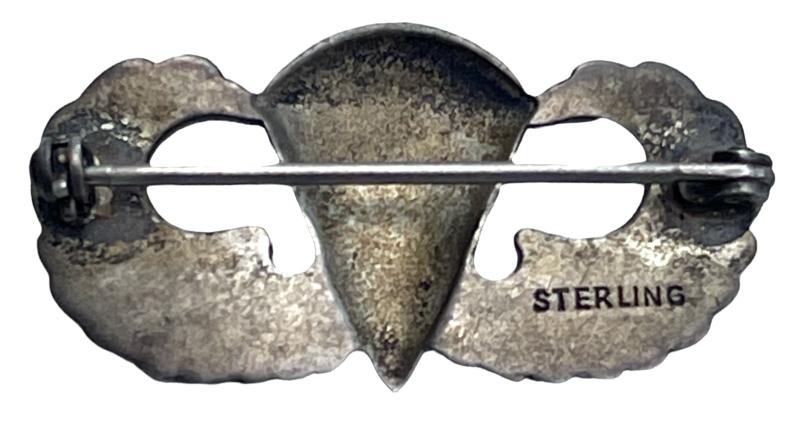 Original U.S. WWII Sterling Silver Airborne Jump Wings by