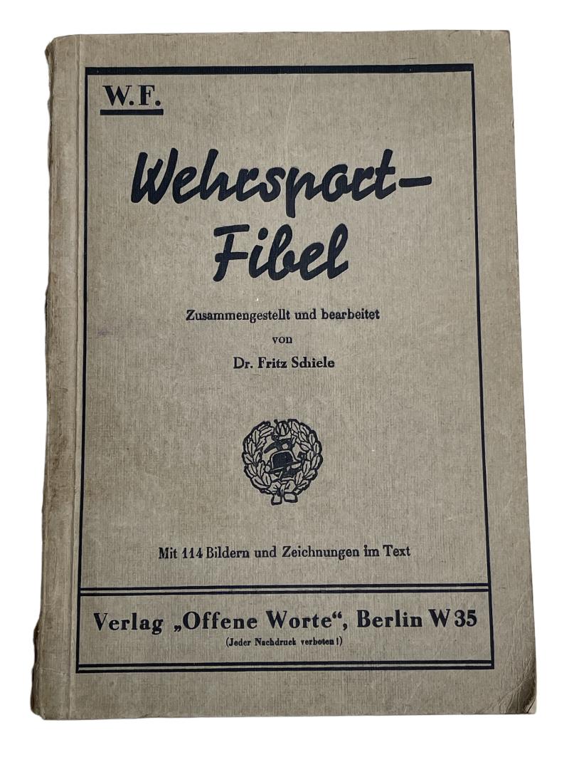 Very early Reichswehr/Wehrmacht Training Book