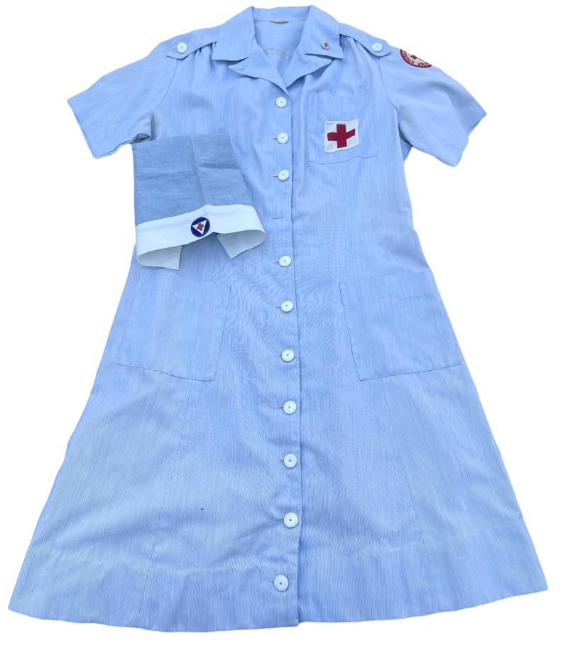 US WW2 volunteer Nurce Dress and Headgear