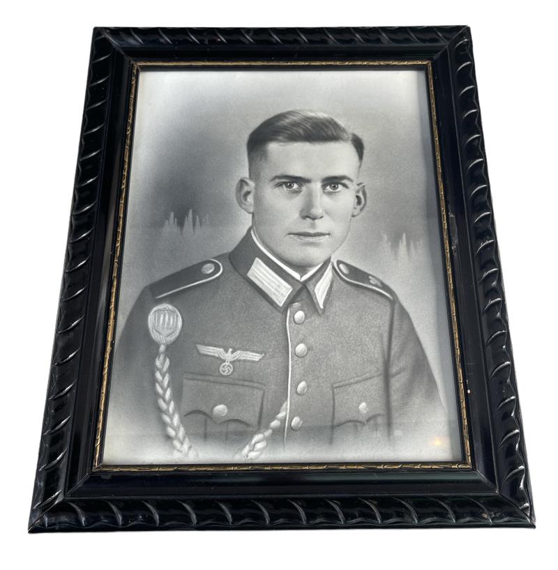 Framed Portrait Wehrmacht Soldier