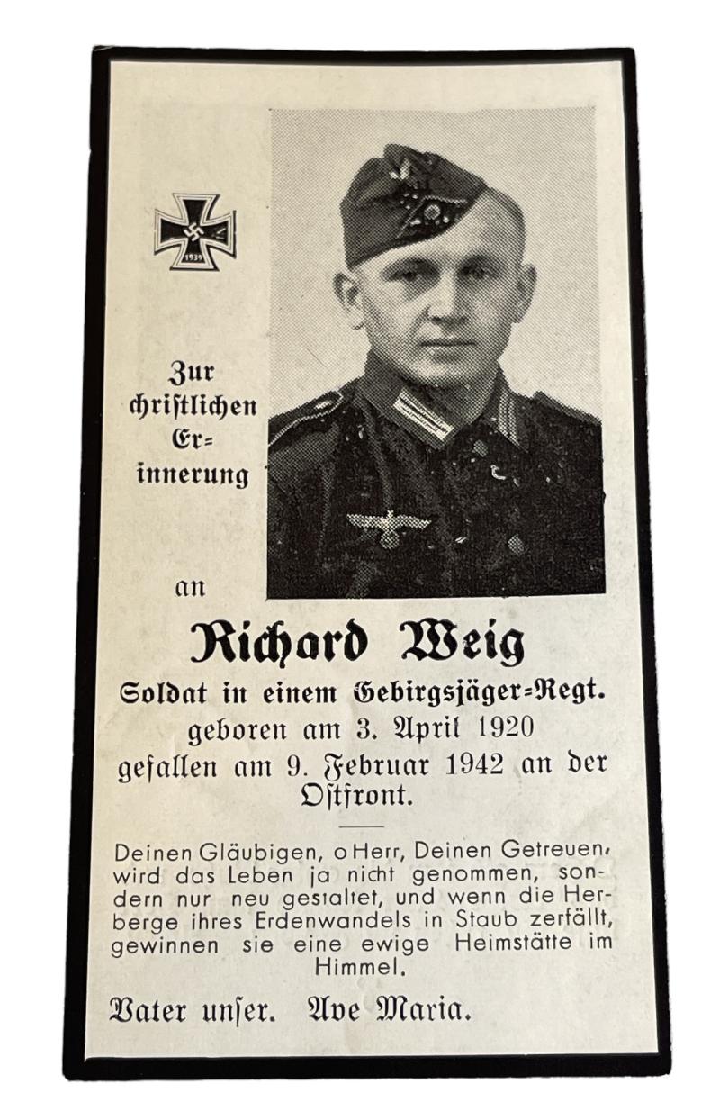 Death Notice Richard Weig
