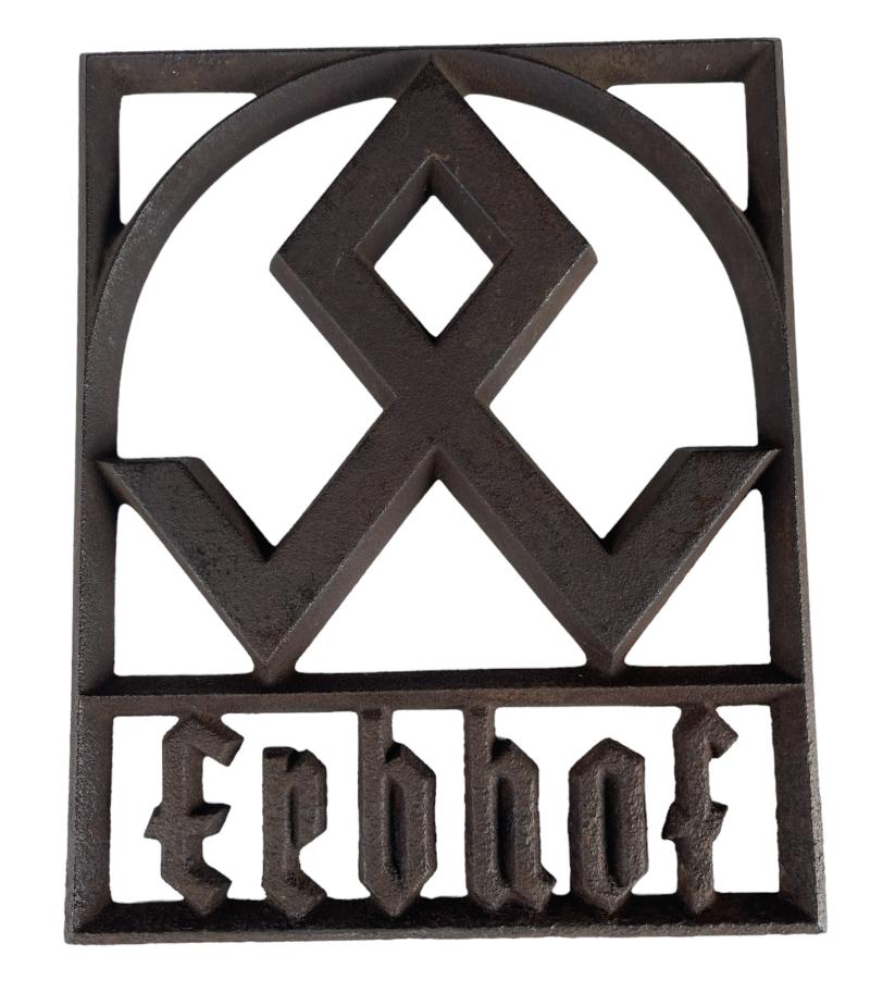 IMCS Militaria Rare Original Cast Iron Reichsn hrstand Erbhof Sign