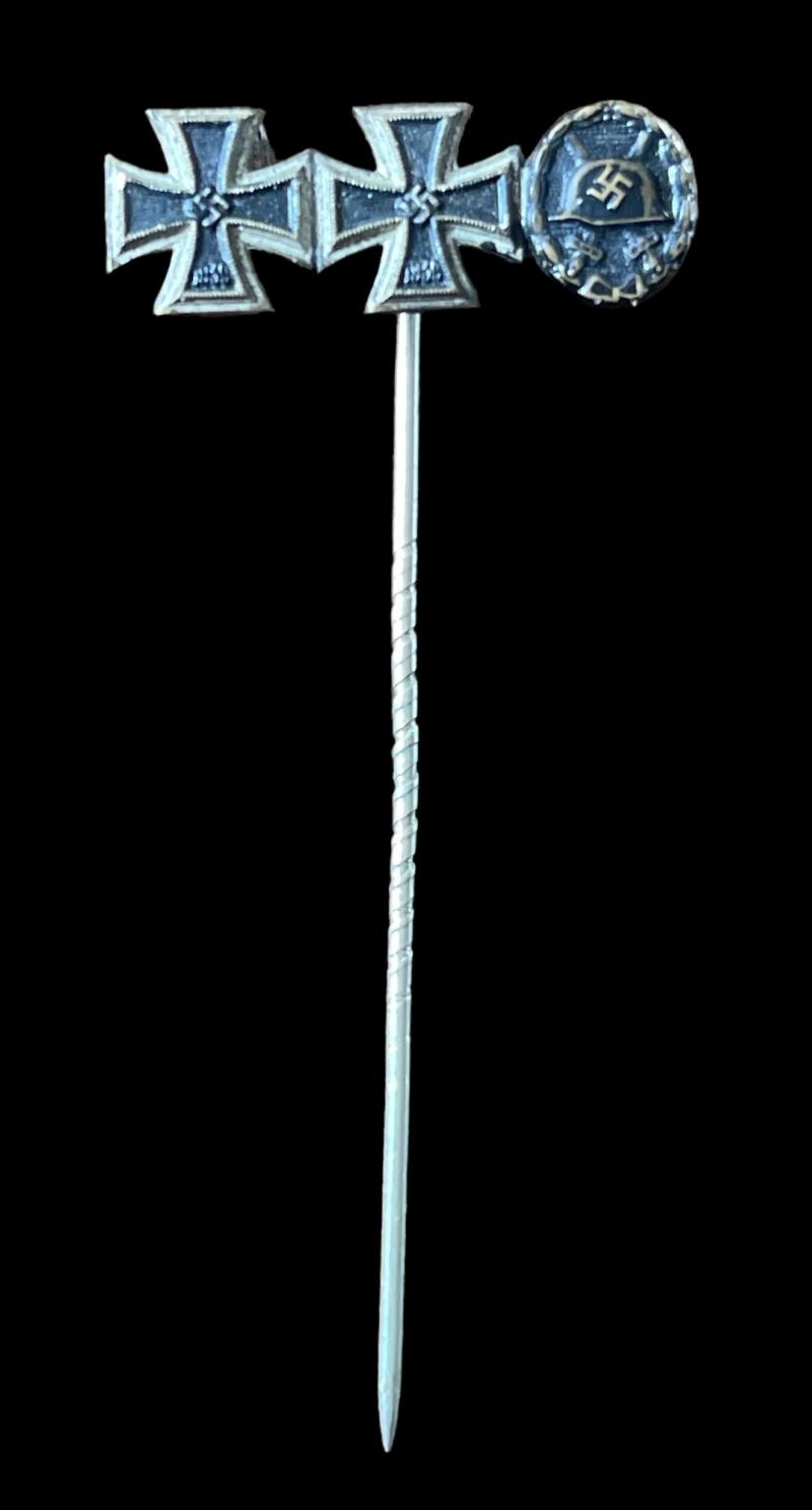 Iron Cross 1th, Iron Cross 2th and Wound Badge Pin