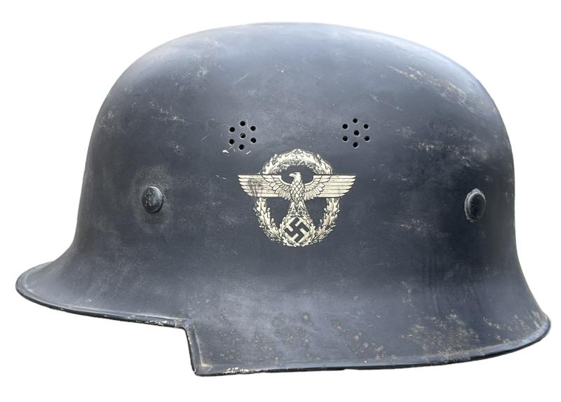 Polizei M34 DD Helmet with rare 1th Type big Eagle