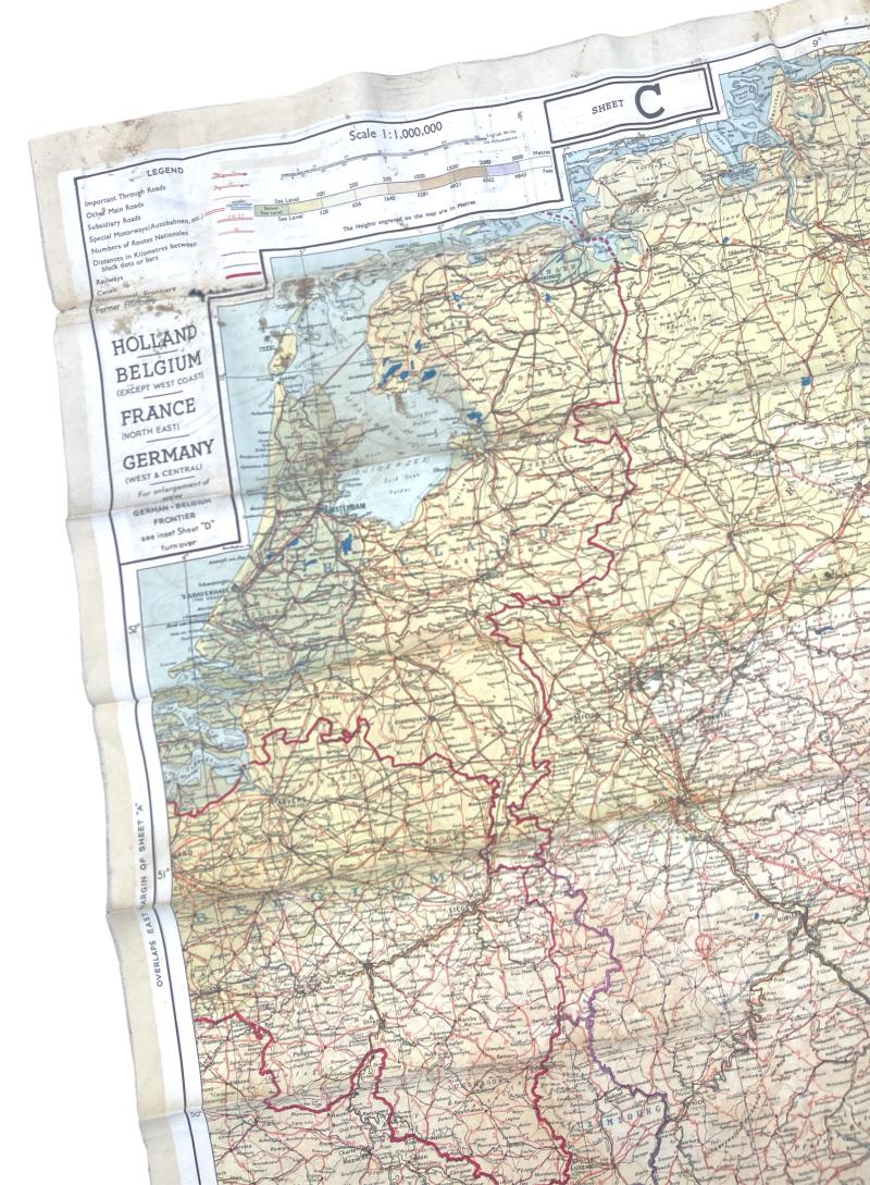 British/US WW2 Silk Escape Map