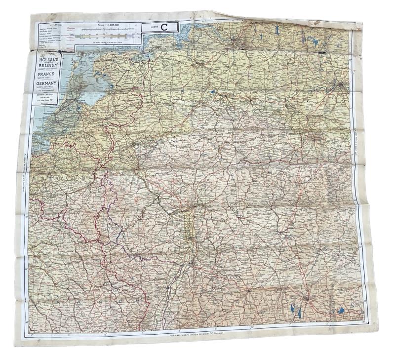 British/US WW2 Silk Escape Map