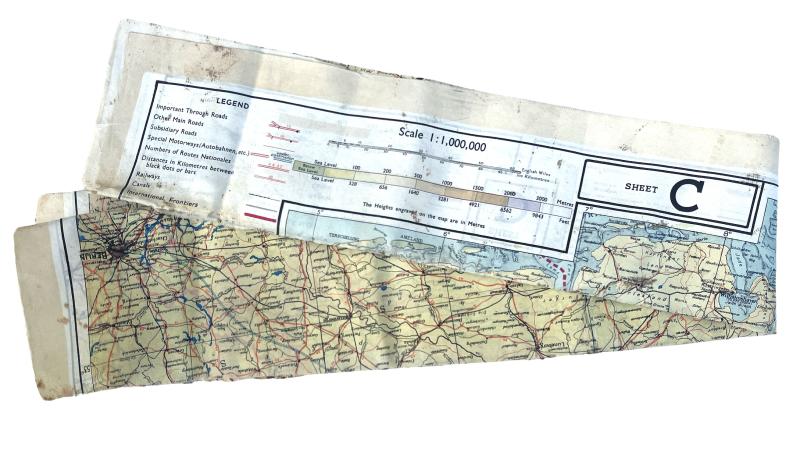 British/US WW2 Silk Escape Map