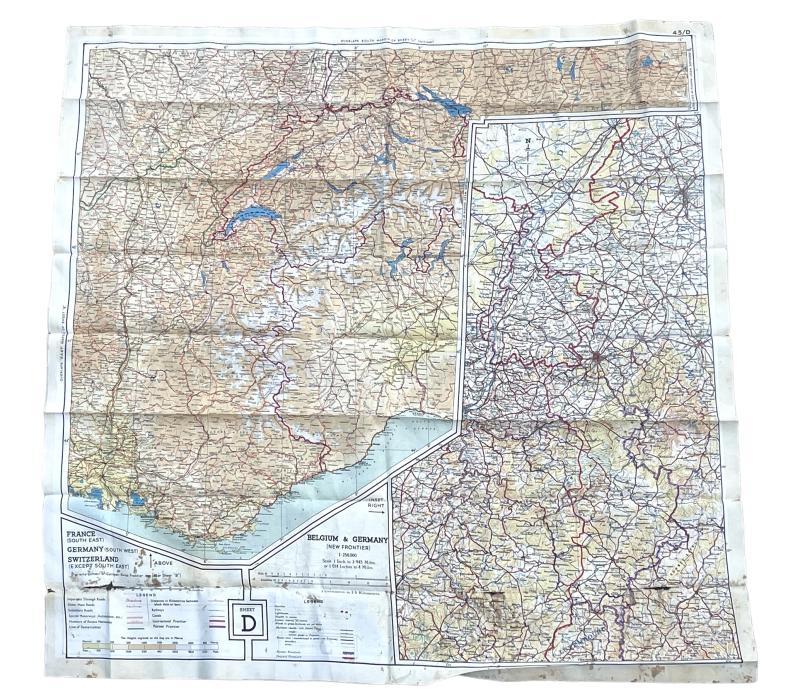 British/US WW2 Silk Escape Map