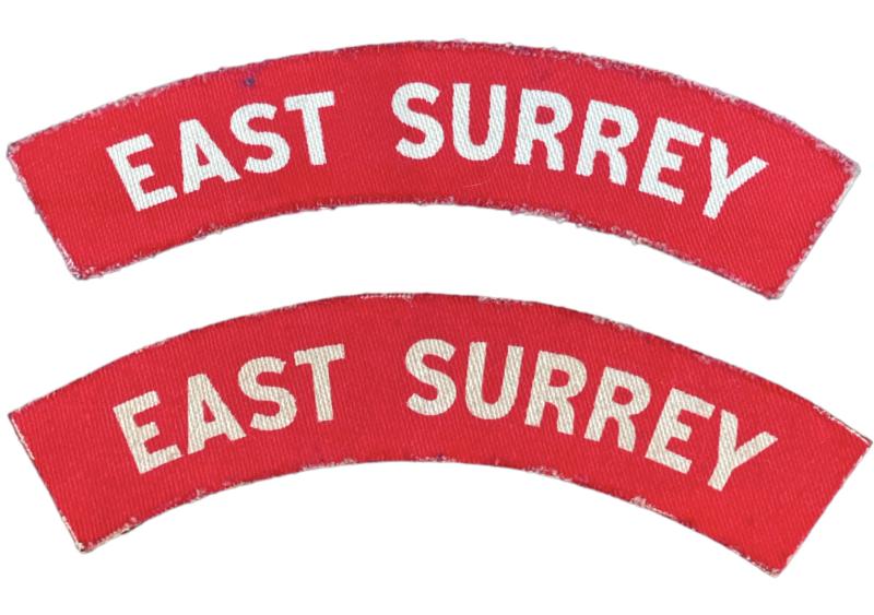 British WW2 Regimental Cloth Insignia (East Surry)