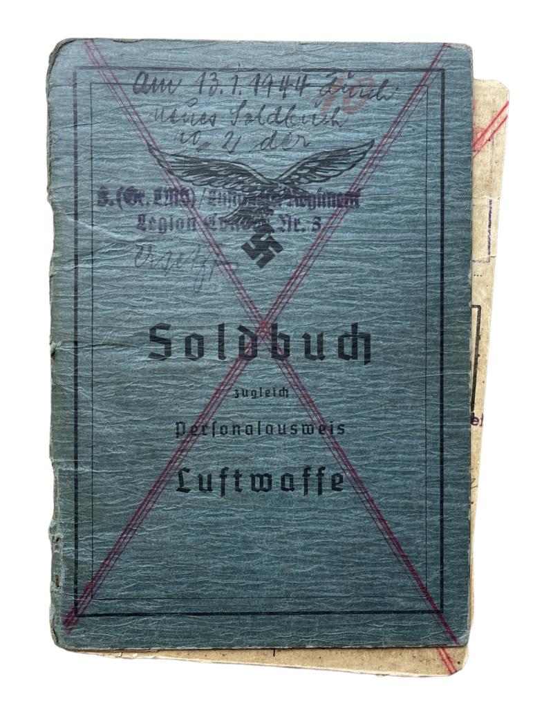 Luftwaffe Soldbuch KIA 1944