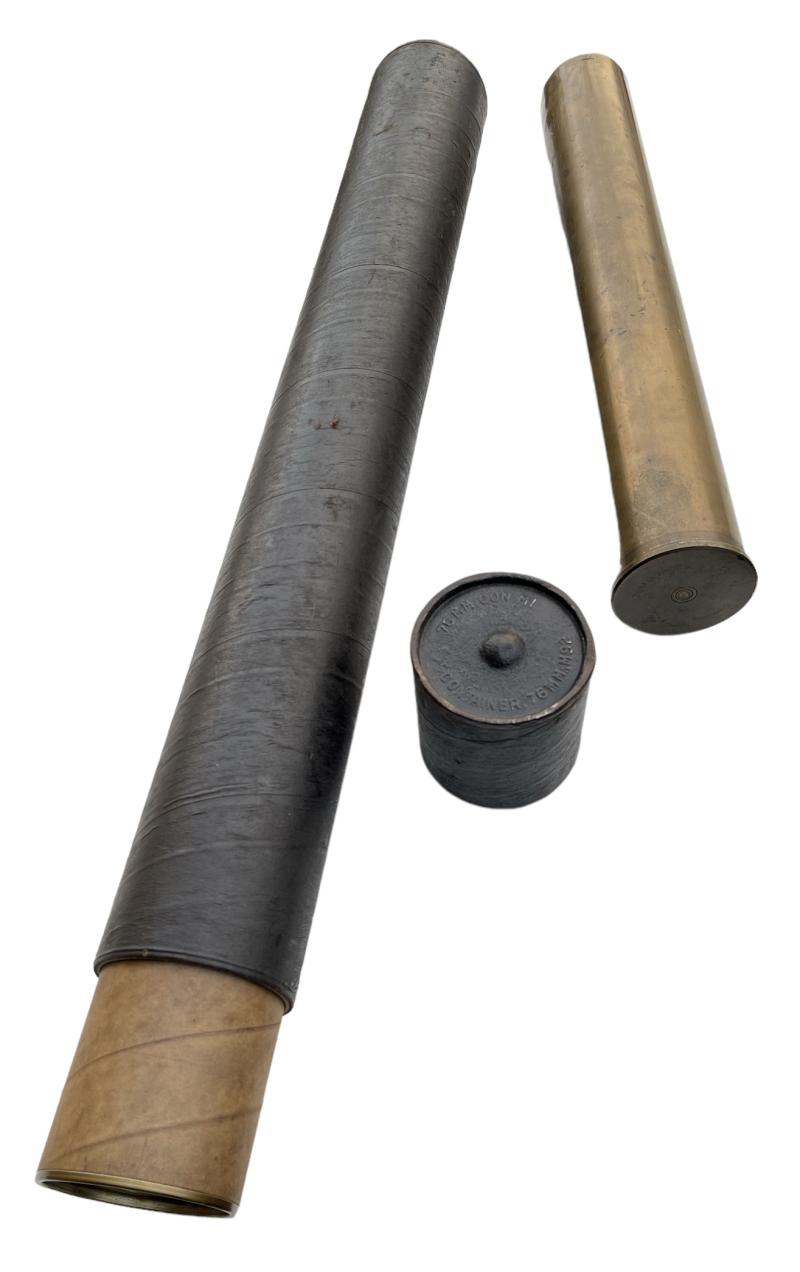 US WW2 75mm Sherman Tank Shell with Container