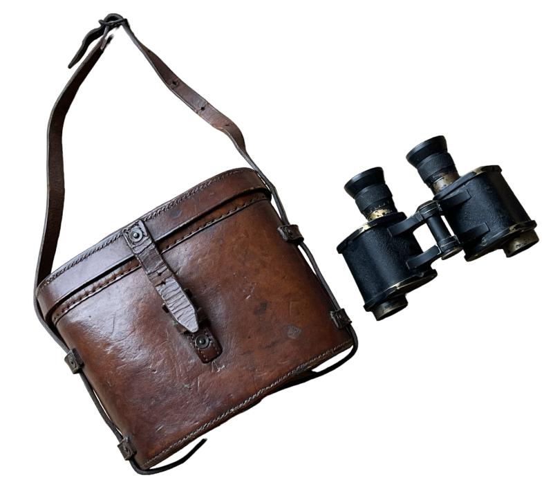 British WW1 Binoculars and WW2 Binoculars case