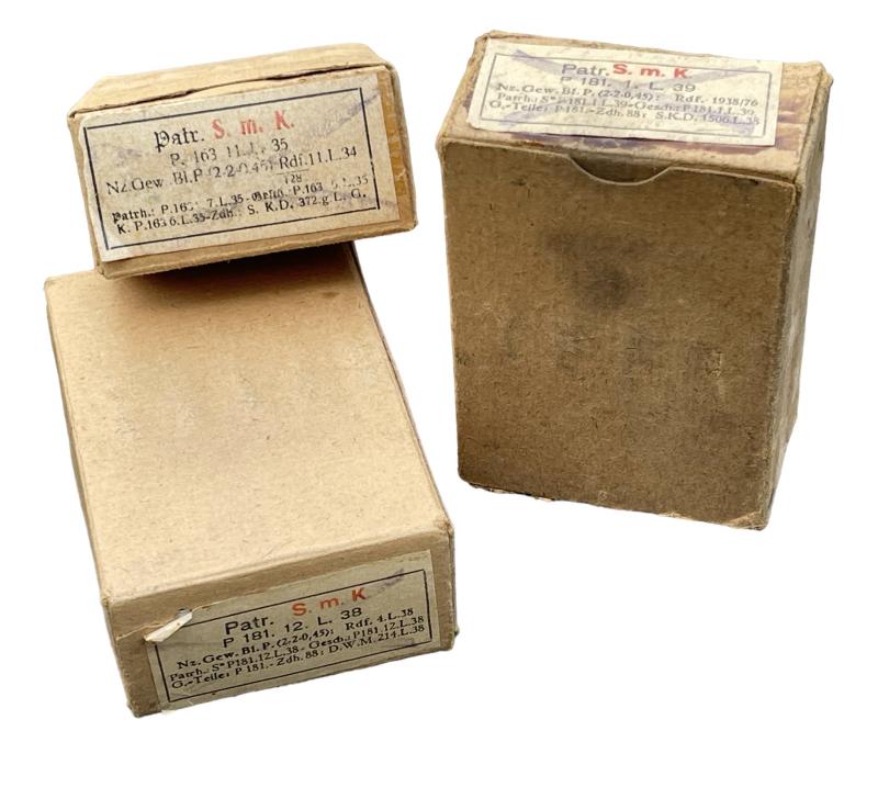 3 Wehrmacht Clipboard K98 Ammo Boxes (empty)