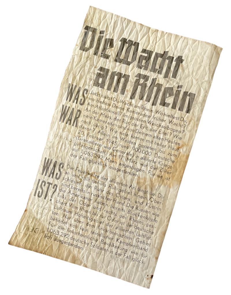 Allied WW2 Propaganda Flyer to the Germans