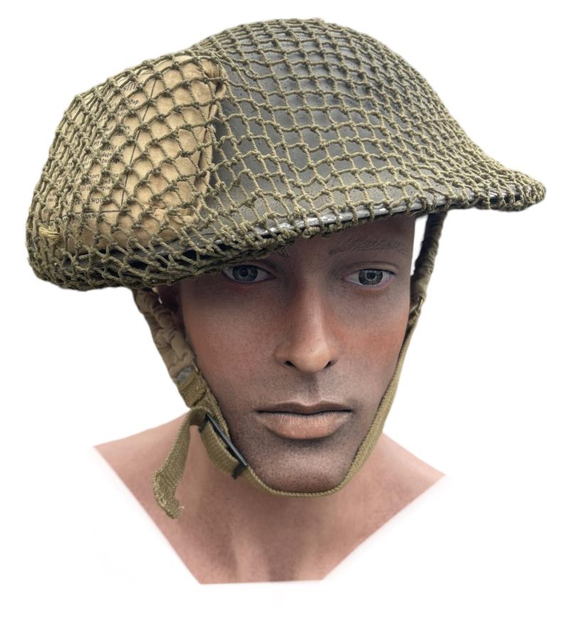 British WW2 Brodie Helmet with camo net