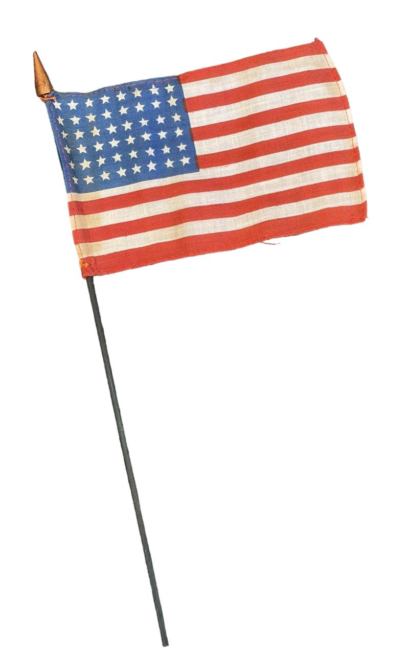 US WW2 48 star Little Flag on pole